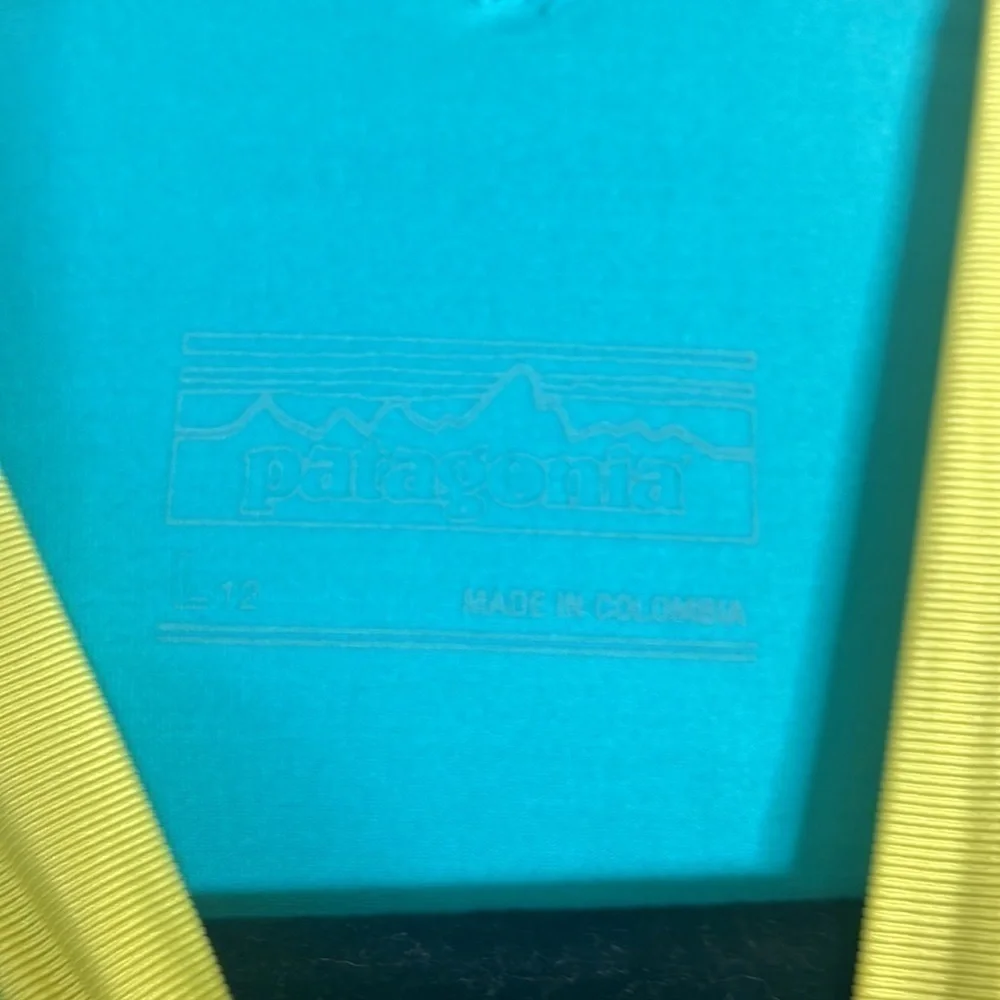 Patagonia Teal Short Sleeve Rashguard